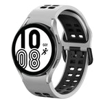 20mm 通気性ツートンカラーシリコンウォッチバンド、Samsung Galaxy Watch 5 Pro 45mm用、Samsung Galaxy Watch 4 40mm用