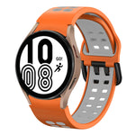 20mm 通気性ツートンカラーシリコンウォッチバンド、Samsung Galaxy Watch 5 Pro 45mm用、Samsung Galaxy Watch 4 40mm用