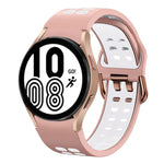 20mm 通気性ツートンカラーシリコンウォッチバンド、Samsung Galaxy Watch 5 Pro 45mm用、Samsung Galaxy Watch 4 40mm用