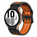 20mm 通気性ツートンカラーシリコンウォッチバンド、Samsung Galaxy Watch 5 Pro 45mm用、Samsung Galaxy Watch 4 40mm用