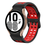 20mm 通気性ツートンカラーシリコンウォッチバンド、Samsung Galaxy Watch 5 Pro 45mm用、Samsung Galaxy Watch 4 40mm用