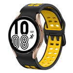 20mm 通気性ツートンカラーシリコンウォッチバンド、Samsung Galaxy Watch 5 Pro 45mm用、Samsung Galaxy Watch 4 40mm用