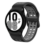 20mm 通気性ツートンカラーシリコンウォッチバンド、Samsung Galaxy Watch 5 Pro 45mm用、Samsung Galaxy Watch 4 40mm用