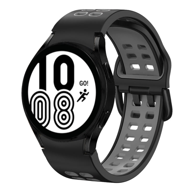 20mm 通気性ツートンカラーシリコンウォッチバンド、Samsung Galaxy Watch 5 Pro 45mm用、Samsung Galaxy Watch 4 40mm用
