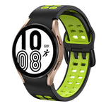 20mm 通気性ツートンカラーシリコンウォッチバンド、Samsung Galaxy Watch 5 Pro 45mm用、Samsung Galaxy Watch 4 40mm用