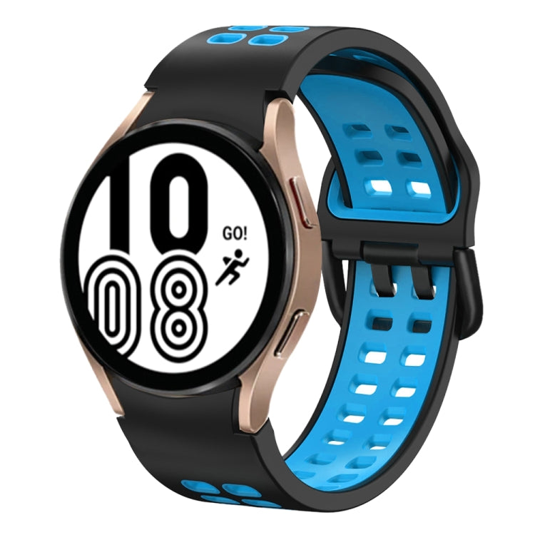 20mm 通気性ツートンカラーシリコンウォッチバンド、Samsung Galaxy Watch 5 Pro 45mm用、Samsung Galaxy Watch 4 40mm用