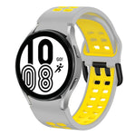 20mm 通気性ツートンカラーシリコンウォッチバンド、Samsung Galaxy Watch 5 Pro 45mm用、Samsung Galaxy Watch 4 40mm用