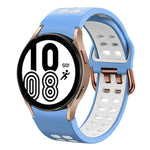 20mm 通気性ツートンカラーシリコンウォッチバンド、Samsung Galaxy Watch 5 Pro 45mm用、Samsung Galaxy Watch 4 40mm用