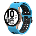 20mm 通気性ツートンカラーシリコンウォッチバンド、Samsung Galaxy Watch 5 Pro 45mm用、Samsung Galaxy Watch 4 40mm用