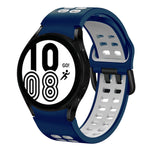 20mm 通気性ツートンカラーシリコンウォッチバンド、Samsung Galaxy Watch 5 Pro 45mm用、Samsung Galaxy Watch 4 40mm用