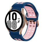 20mm 通気性ツートンカラーシリコンウォッチバンド、Samsung Galaxy Watch 5 Pro 45mm用、Samsung Galaxy Watch 4 40mm用