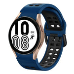 20mm 通気性ツートンカラーシリコンウォッチバンド、Samsung Galaxy Watch 5 Pro 45mm用、Samsung Galaxy Watch 4 40mm用