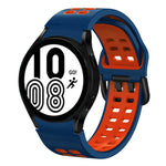 20mm 通気性ツートンカラーシリコンウォッチバンド、Samsung Galaxy Watch 5 Pro 45mm用、Samsung Galaxy Watch 4 40mm用