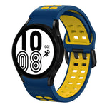 20mm 通気性ツートンカラーシリコンウォッチバンド、Samsung Galaxy Watch 5 Pro 45mm用、Samsung Galaxy Watch 4 40mm用