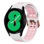 20mm通気性ツーカラーシリコンウォッチバンド、Samsung Galaxy Watch 4 44mm用、Samsung Galaxy Watch 4 Classic 46mm用