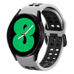 20mm通気性ツーカラーシリコンウォッチバンド、Samsung Galaxy Watch 4 44mm用、Samsung Galaxy Watch 4 Classic 46mm用