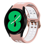 20mm通気性ツーカラーシリコンウォッチバンド、Samsung Galaxy Watch 4 44mm用、Samsung Galaxy Watch 4 Classic 46mm用