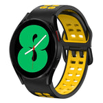 20mm通気性ツーカラーシリコンウォッチバンド、Samsung Galaxy Watch 4 44mm用、Samsung Galaxy Watch 4 Classic 46mm用