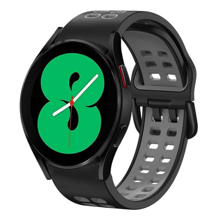 20mm通気性ツーカラーシリコンウォッチバンド、Samsung Galaxy Watch 4 44mm用、Samsung Galaxy Watch 4 Classic 46mm用