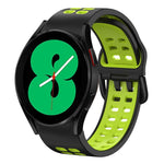 20mm通気性ツーカラーシリコンウォッチバンド、Samsung Galaxy Watch 4 44mm用、Samsung Galaxy Watch 4 Classic 46mm用