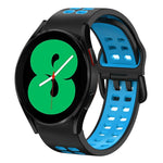 20mm通気性ツーカラーシリコンウォッチバンド、Samsung Galaxy Watch 4 44mm用、Samsung Galaxy Watch 4 Classic 46mm用