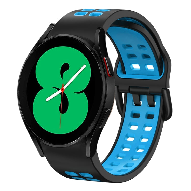 20mm通気性ツーカラーシリコンウォッチバンド、Samsung Galaxy Watch 4 44mm用、Samsung Galaxy Watch 4 Classic 46mm用