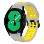 20mm通気性ツーカラーシリコンウォッチバンド、Samsung Galaxy Watch 4 44mm用、Samsung Galaxy Watch 4 Classic 46mm用