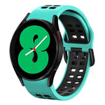 20mm通気性ツーカラーシリコンウォッチバンド、Samsung Galaxy Watch 4 44mm用、Samsung Galaxy Watch 4 Classic 46mm用