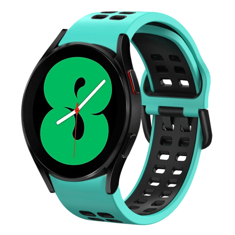20mm通気性ツーカラーシリコンウォッチバンド、Samsung Galaxy Watch 4 44mm用、Samsung Galaxy Watch 4 Classic 46mm用