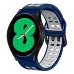 20mm通気性ツーカラーシリコンウォッチバンド、Samsung Galaxy Watch 4 44mm用、Samsung Galaxy Watch 4 Classic 46mm用