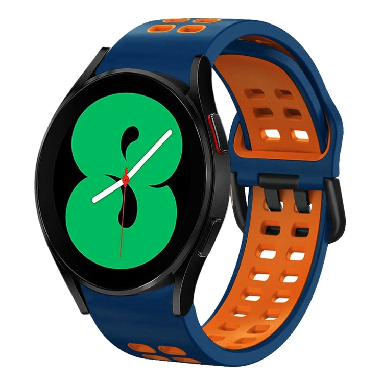 20mm通気性ツーカラーシリコンウォッチバンド、Samsung Galaxy Watch 4 44mm用、Samsung Galaxy Watch 4 Classic 46mm用