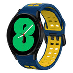 20mm通気性ツーカラーシリコンウォッチバンド、Samsung Galaxy Watch 4 44mm用、Samsung Galaxy Watch 4 Classic 46mm用