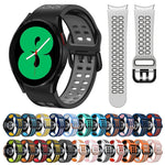 20mm通気性ツーカラーシリコンウォッチバンド、Samsung Galaxy Watch 4 44mm用、Samsung Galaxy Watch 4 Classic 46mm用