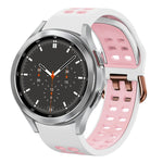 20mm通気性ツーカラーシリコンウォッチバンド、Samsung Galaxy Watch 4 44mm用、Samsung Galaxy Watch 4 Classic 46mm用