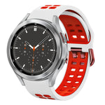 20mm通気性ツーカラーシリコンウォッチバンド、Samsung Galaxy Watch 4 44mm用、Samsung Galaxy Watch 4 Classic 46mm用