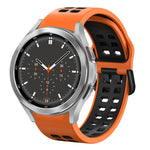 20mm通気性ツーカラーシリコンウォッチバンド、Samsung Galaxy Watch 4 44mm用、Samsung Galaxy Watch 4 Classic 46mm用