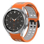 20mm通気性ツーカラーシリコンウォッチバンド、Samsung Galaxy Watch 4 44mm用、Samsung Galaxy Watch 4 Classic 46mm用