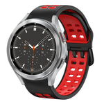 20mm通気性ツーカラーシリコンウォッチバンド、Samsung Galaxy Watch 4 44mm用、Samsung Galaxy Watch 4 Classic 46mm用