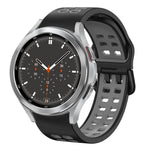 20mm通気性ツーカラーシリコンウォッチバンド、Samsung Galaxy Watch 4 44mm用、Samsung Galaxy Watch 4 Classic 46mm用