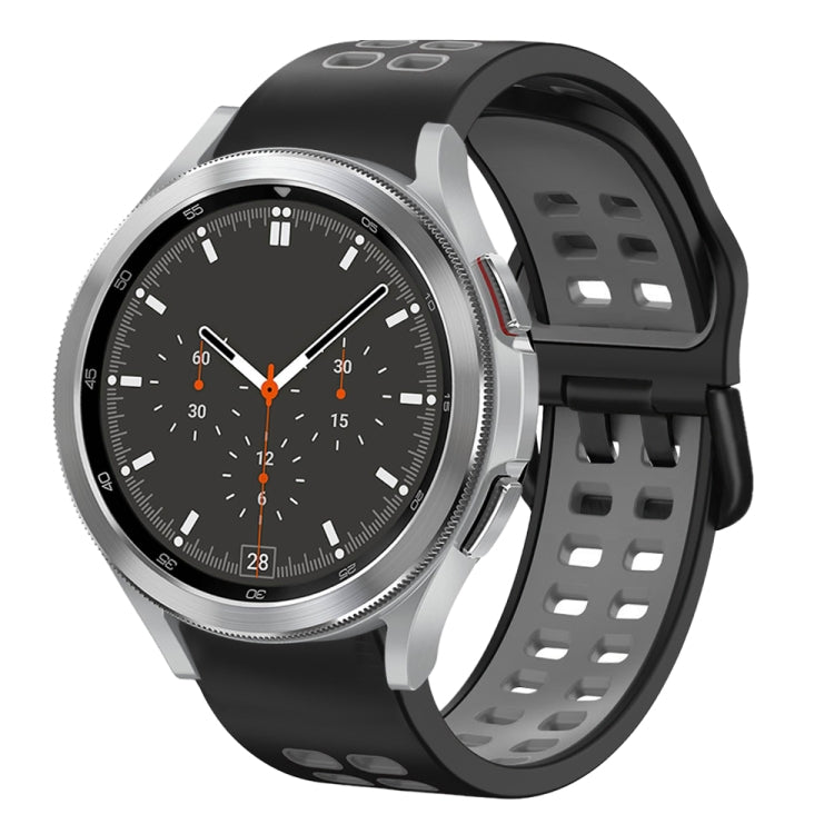 20mm通気性ツーカラーシリコンウォッチバンド、Samsung Galaxy Watch 4 44mm用、Samsung Galaxy Watch 4 Classic 46mm用