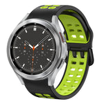 20mm通気性ツーカラーシリコンウォッチバンド、Samsung Galaxy Watch 4 44mm用、Samsung Galaxy Watch 4 Classic 46mm用