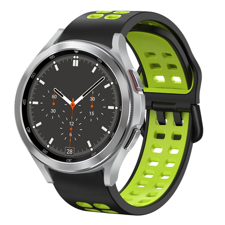 20mm通気性ツーカラーシリコンウォッチバンド、Samsung Galaxy Watch 4 44mm用、Samsung Galaxy Watch 4 Classic 46mm用