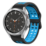 20mm通気性ツーカラーシリコンウォッチバンド、Samsung Galaxy Watch 4 44mm用、Samsung Galaxy Watch 4 Classic 46mm用