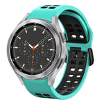 20mm通気性ツーカラーシリコンウォッチバンド、Samsung Galaxy Watch 4 44mm用、Samsung Galaxy Watch 4 Classic 46mm用