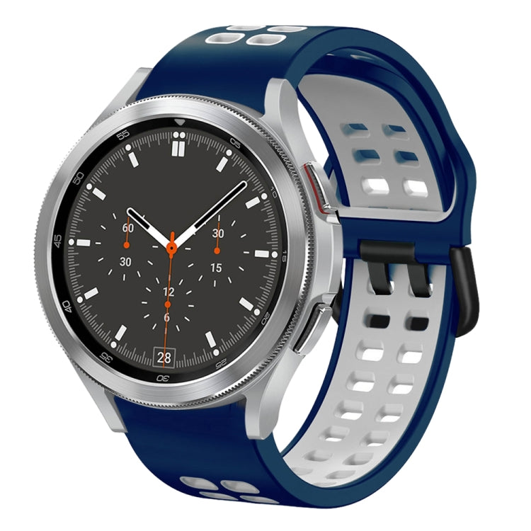 20mm通気性ツーカラーシリコンウォッチバンド、Samsung Galaxy Watch 4 44mm用、Samsung Galaxy Watch 4 Classic 46mm用