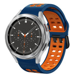 20mm通気性ツーカラーシリコンウォッチバンド、Samsung Galaxy Watch 4 44mm用、Samsung Galaxy Watch 4 Classic 46mm用