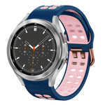 20mm通気性ツーカラーシリコンウォッチバンド、Samsung Galaxy Watch 4 44mm用、Samsung Galaxy Watch 4 Classic 46mm用