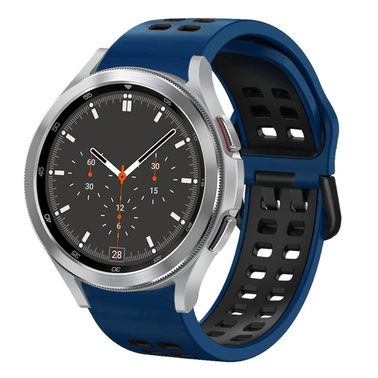 20mm通気性ツーカラーシリコンウォッチバンド、Samsung Galaxy Watch 4 44mm用、Samsung Galaxy Watch 4 Classic 46mm用