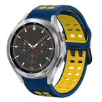 20mm通気性ツーカラーシリコンウォッチバンド、Samsung Galaxy Watch 4 44mm用、Samsung Galaxy Watch 4 Classic 46mm用