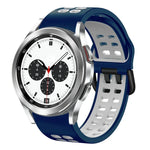 20mm Breathable Two-Color Silicone Watch Band, For Samsung Galaxy Watch 4 Classic 42mm, For Galaxy Watch Active 2